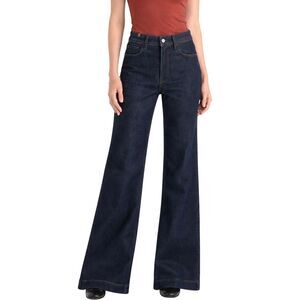 Notify Azalee Flare Jeans Womens 29 x 36L Dark Indigo Blue Italian Luxury Denim